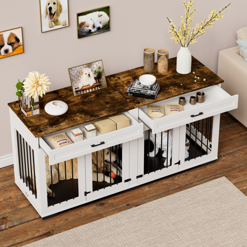 Picture of Tucker Murphy Pet™ Large Dog Crate Furniture, Heavy Duty Wooden Dog ...